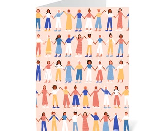 Women Standing Together, Supportive Greetings Card, Women Supporting Women, Women's Empowerment Cards, Feminist Cards, Strong Women