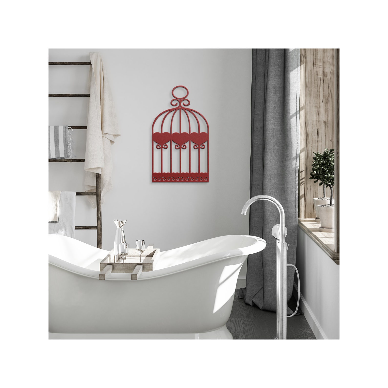 Bird Cage Metal Wall Art Decorative Bird Cage Metal Decor Etsy