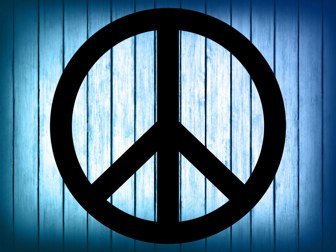 Peace Sign Metal Wall Art Metal Peace Sign Decor Home Decor Hanging