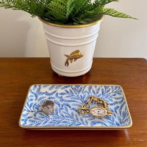 Chinoiserie Blue and White Trinket Dish -  Jewelry dish - Cute Gift idea!