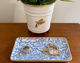 Chinoiserie Blue and White Trinket Dish -  Jewelry dish - Cute Gift idea!
