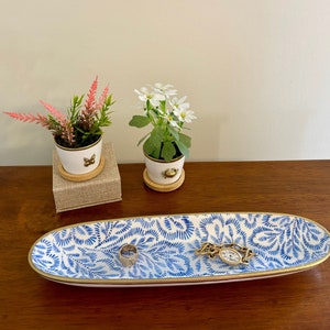 NEW! Chinoiserie Blue & White - Decorative Tray - 13.5" x 3.5" - Beautiful Gift