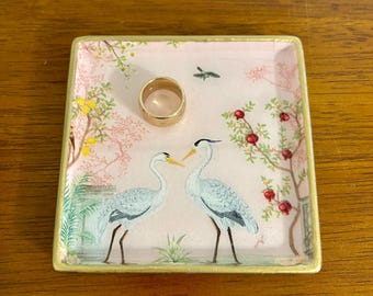 Coastal Birds Trinket dish - Jewelry Dish- Ring Dish - Beautiful Gift idea!