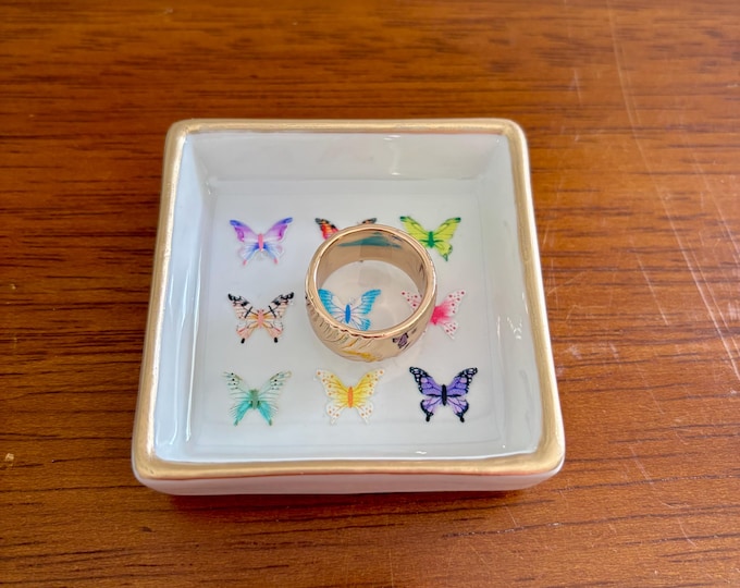 Butterfly Ring Dish- Jewelry dish - Fun gift! - Trinket Dish