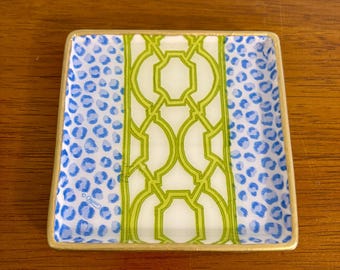 Chinoiserie Blue and White Trinket dish - Jewelry Dish- Ring Dish - Beautiful Gift idea!