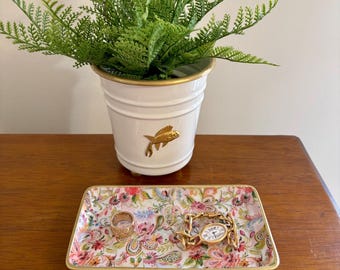 Chinoiserie Pink Paisley Trinket Dish -  Jewelry dish - Cute Gift idea!