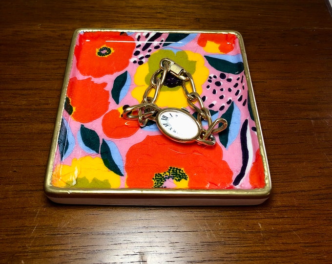 Marimekko Decorative dish - Jewelry Dish- Cute Chinoiserie Gift idea!