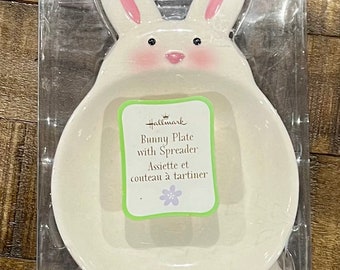 Hallmark Bunny Plate With Spreader ~ NIB