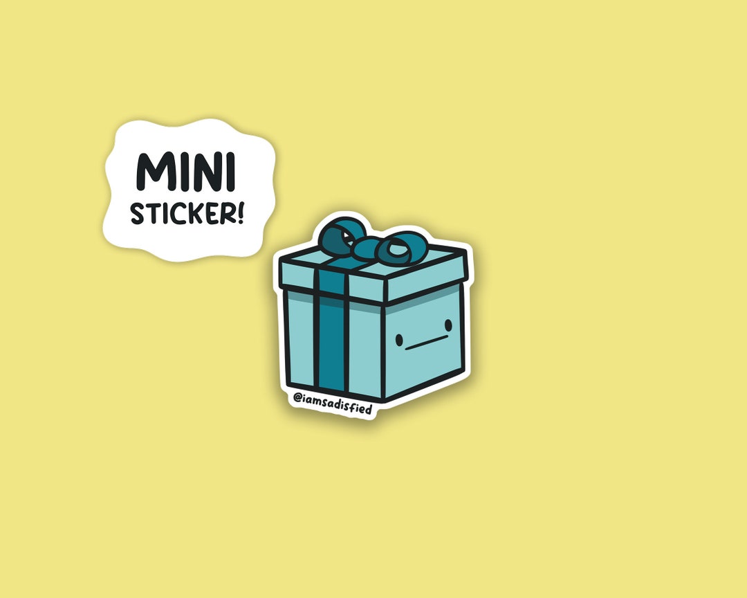 Mini Sticker S Present Mini Sticker | Laminated Matte Vinyl Mini Sticker | Cute Mini ...