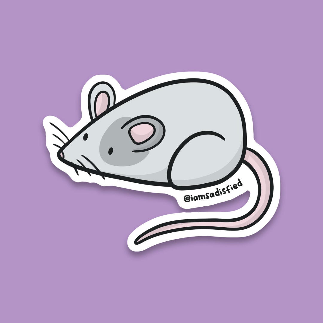 Mouse Sticker | Matte Vinyl Sticker | Cute Sticker | Animals - Etsy