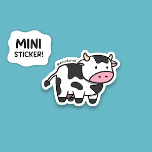 Cow Mini Sticker | Laminated Matte Vinyl Mini Sticker | Cute Mini Sticker | Animals | Farm