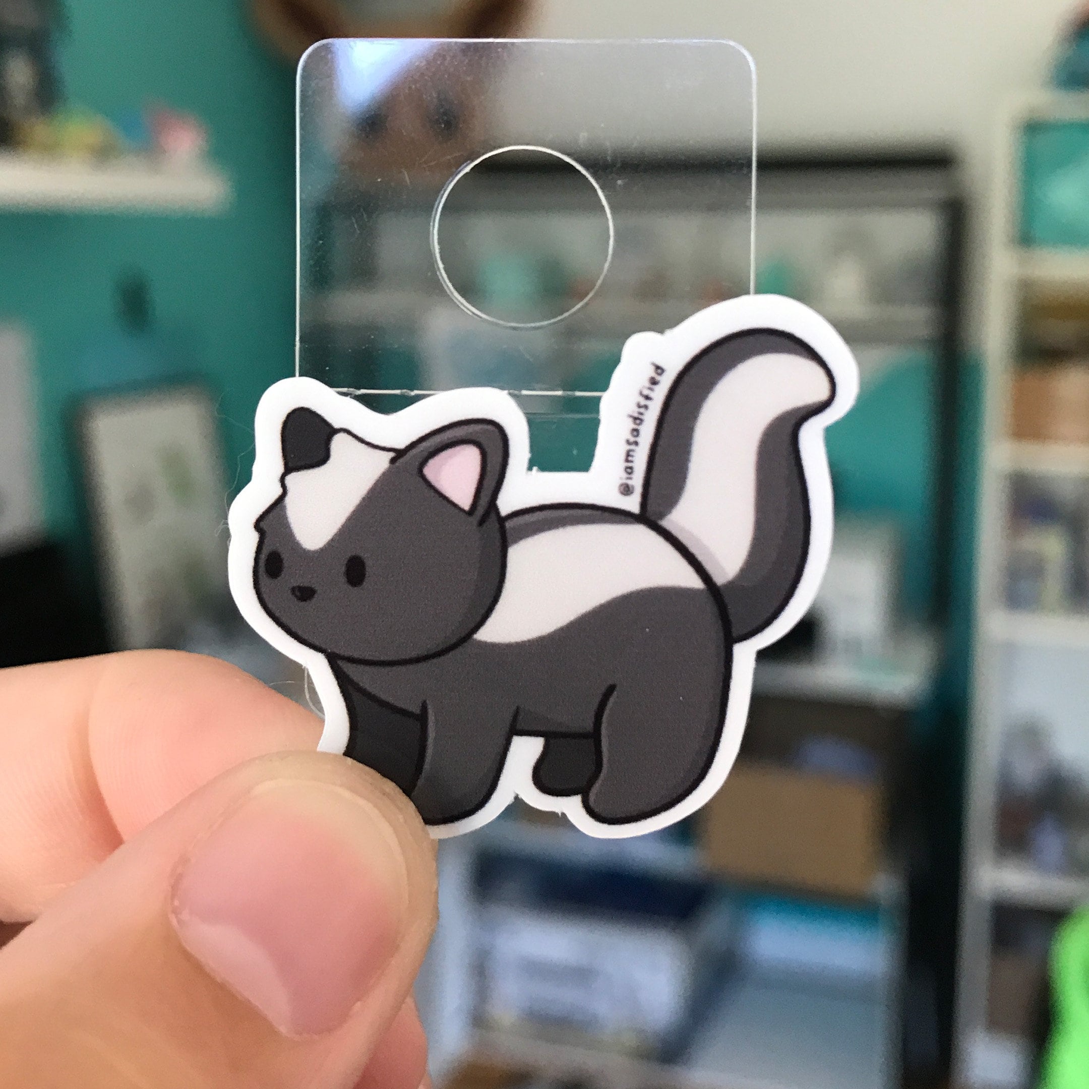 Skunk Sticker Skunk Mini Sticker | Laminated Matte Vinyl Mini Sticker | Cute Mini ...
