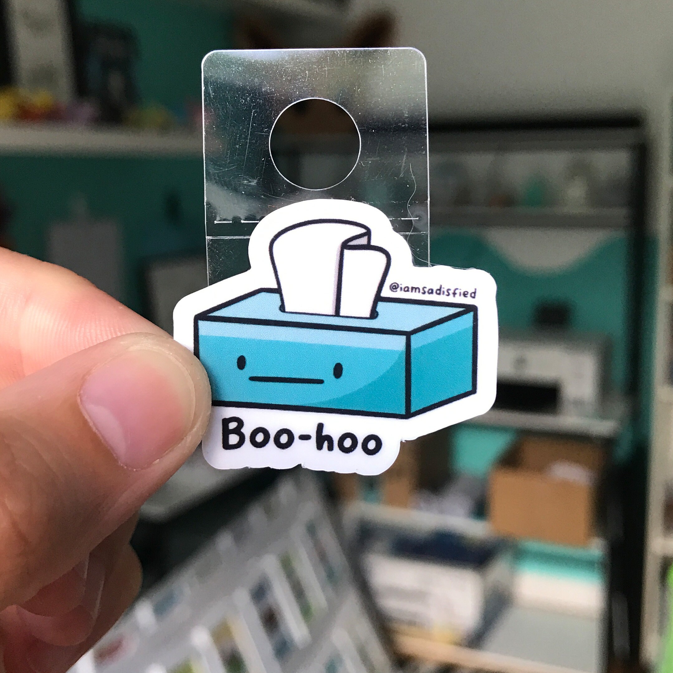 Boo-hoo Mini Sticker | Laminated Matte Vinyl Mini Sticker | Cute Mini ...