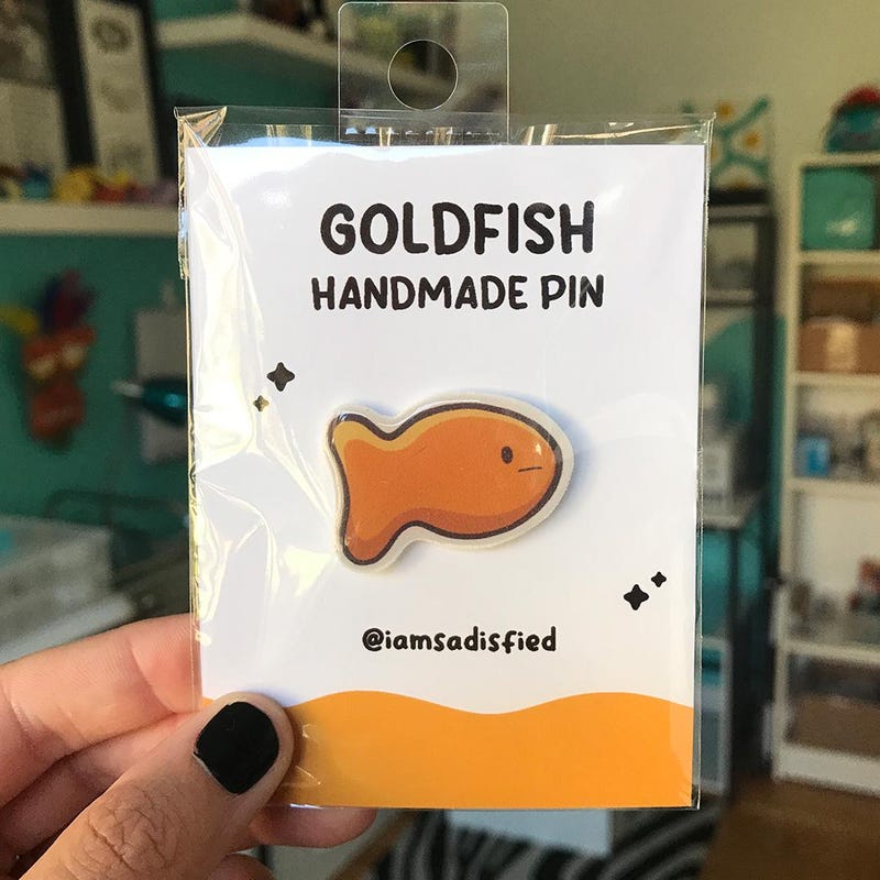 Goldfish Pin - Etsy