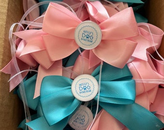 Business Logo Dog Groomers Bows - 40 pack
