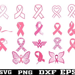 Awareness Ribbon svg bundle, Breast Cancer SVG, Cancer Ribbon SVG ,  In October We Wear Pink SVG