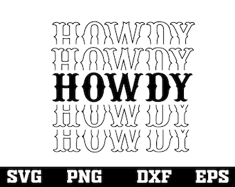 Howdy Cowgirl SVG: Western Shirt Design (Digital Download)