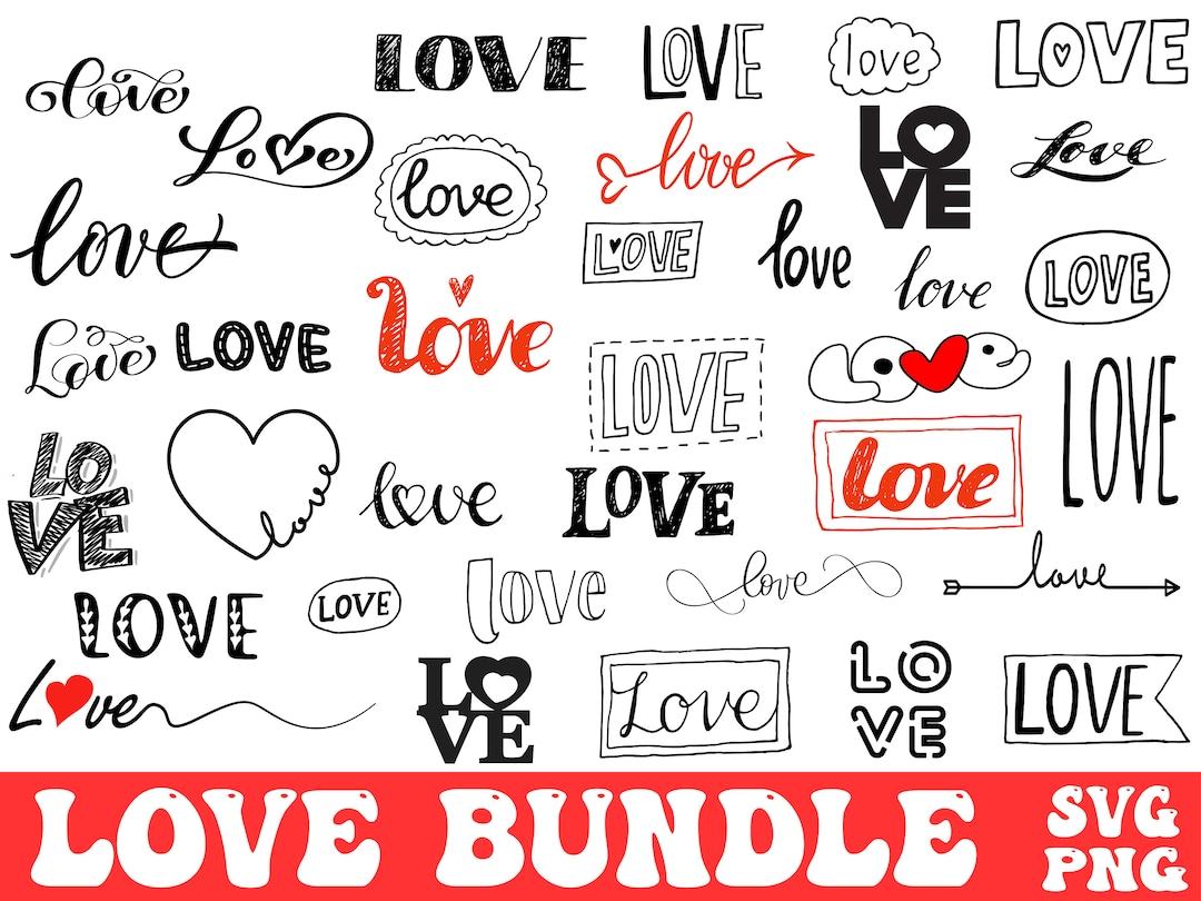 Love Svg Bundle , Love Hearts Svg , Valentines Day Svg , Valentine's ...