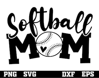 Softball Mom SVG: Shirt Clipart (digitaler Download)