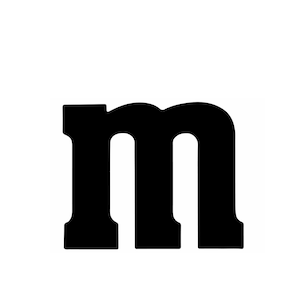 Letra minúscula m svg png eps dxf, M y M svg, archivos de corte, archivo vectorial digital en capas
