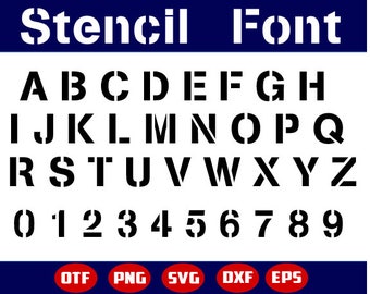Military Stencil Font: Army Navy Style (Digital Font)