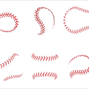 Baseball Stitches Bundle SVG - Baseball Stitches SVG Files - Baseball Stitch Svg - Baseball Stitch Png