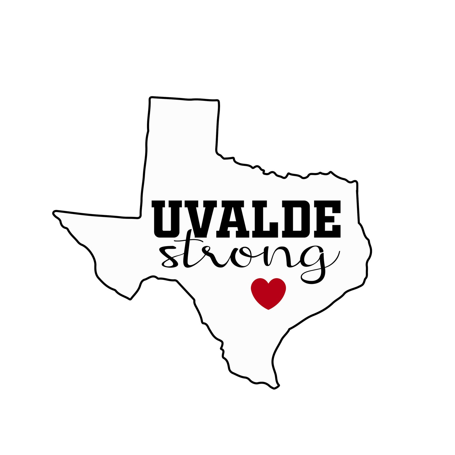 Uvalde Strong SVG Uvalde Texas SVG Silhouette Etsy