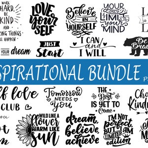 Inspirational Quotes Svg Bundle , Self love SVG , Motivational Quotes Svg , positive quote svg , cricut svg