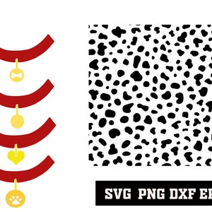 Dalmatinerfläckar SVG-paket, mönsterklippfiler (png, dxf, eps)