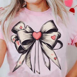 Coquette Bow Heart Png, Valentines Coquette Bow PNG, coquette bow png, valentine coquette png,valentine shirt svg