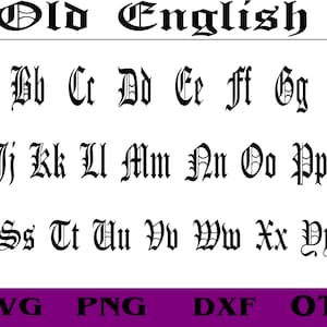 Old English svg -  Old English font - old english alphabet - Old English Letters