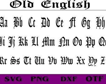 古英語フォント SVG、古英語アルファベット、古英語文字と数字
