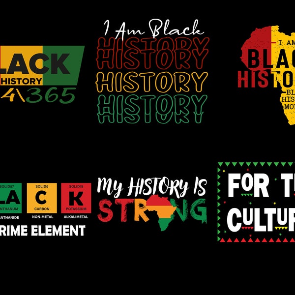 Bundle svg de l’histoire des Noirs, svg de l’histoire des Noirs, mois de l’histoire des Noirs Svg, Svg afro-américain, téléchargement numérique