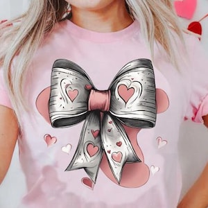 Coquette Bow Heart Png, Valentines Coquette Bow PNG, coquette bow png, valentine coquette png,valentine shirt svg