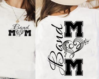 Band Mom SVG PNG: Projekt koszulki, orkiestra marszowa (pobranie cyfrowe)
