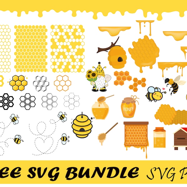 bee svg bundle , bee svg , honey bee svg , queen bee svg , honeycomb svg , bee cut file