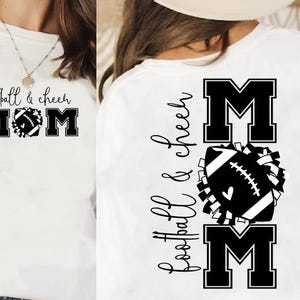 Football and Cheer Mom SVG PNG: Shirt Design (Digital Download)