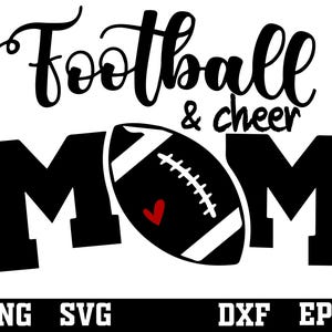 Football & Cheer Mom SVG PNG: Sports Fan Design (Digital Download)