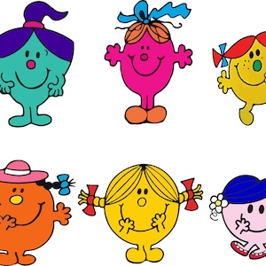 Little Miss SVG Bundle: Cartoon Clipart (Digital Download)
