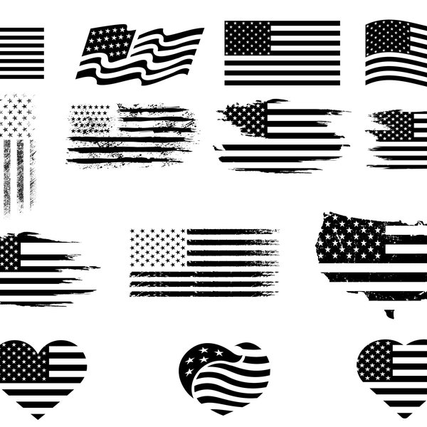 American flag svg bundle , Distressed American Flag SVG , USA flag clipart , 4th of july svg , Cricut & Silhouette