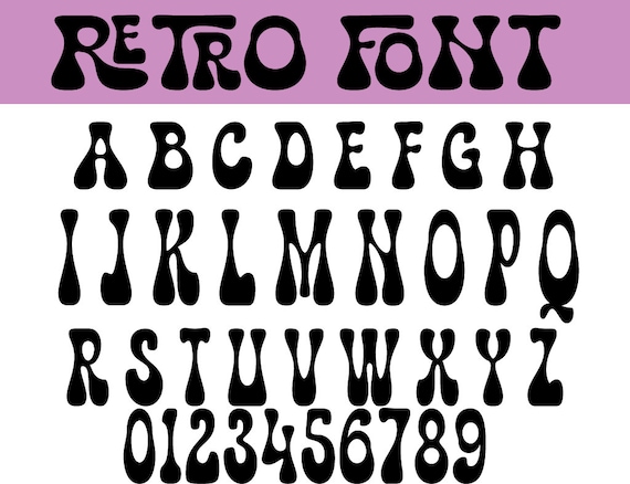 ファンキーなレトロフォントSVG：Cricut Alphabet（デジタル