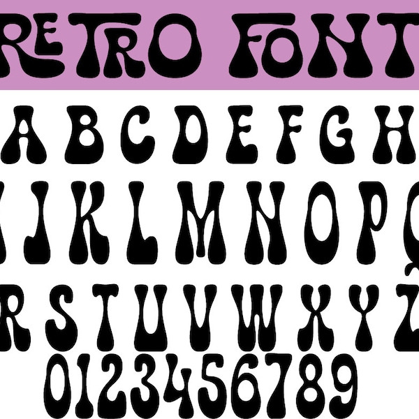 Retro Font SVG , retro font , Alphabet Svg , svg font , svg font , cricut font , modern font , Funky font