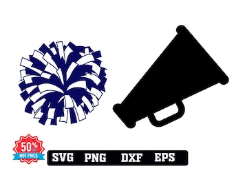 Pom Pom Svg, Cheerleader Svg , Megaphone svg png dxf eps