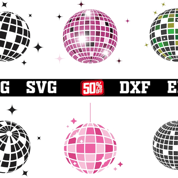 Discokugel svg Bundle, Discokugel png, Disco Cowgirl, Party svg, Discokugel Clipart