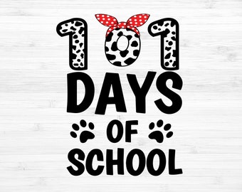 101 Days of School SVG、101 Days of School ダルメシアン、101匹わんちゃん svg