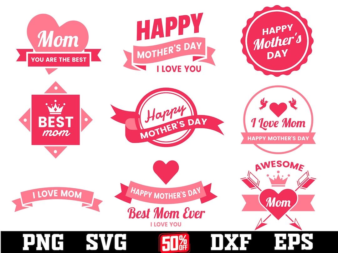 Happy Mother Day Svg Bundle, Happy Mother Day, Mothers Day Gift Svg ...
