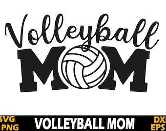 Volleyball Mom SVG PNG: Sports Mama Design (Digital Download)
