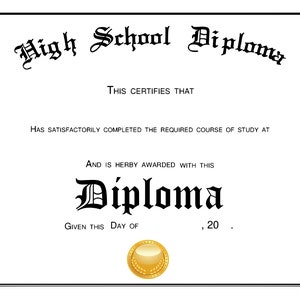High School Diploma SVG ,  Graduation Diploma svg , witch  Olde English font