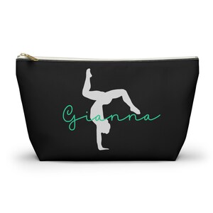 Personalized Accessory Pouch, Gymnastics Bag, Girls Toiletry Bag, Gymnast Gift, Gymnastics Makeup Bag, Gymnastics Team Gift, Coach Gift