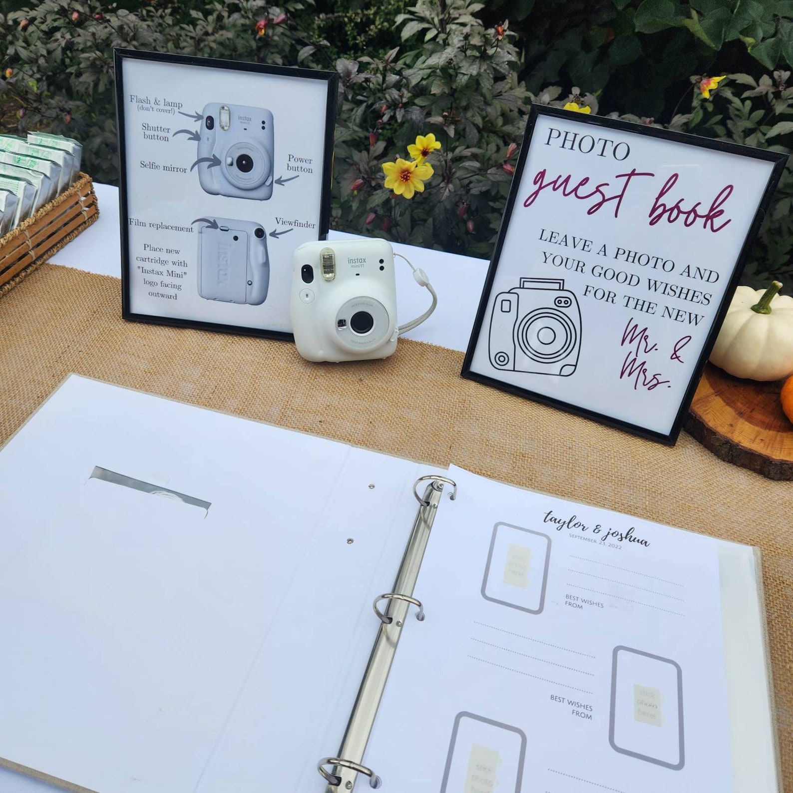 Wedding Photo Guest Book Sign & Instructions Instant Download Etsy